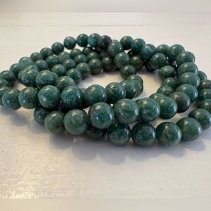 African Jade 8mm Beaded bracelet